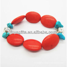 Ellipse red Turquoise bracelet